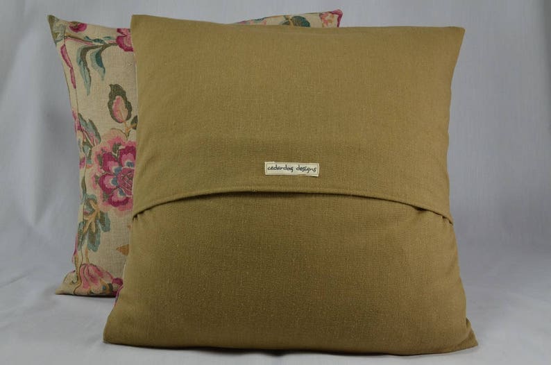 Vintage Style Pillow Cover, Throw Pillow, Home Decor Pillow, Decorative Pillow, Linen Pillow Cover, Vintage Pillow 16 Pillow Cover PC17 image 3