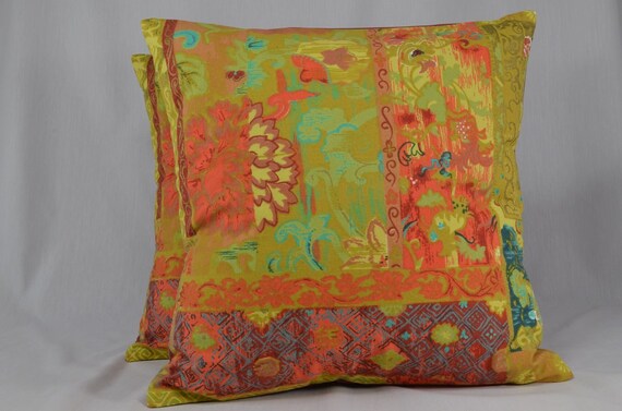 Asian Pillow Cover Asian Decor Boho Decor Boho Pillow Etsy