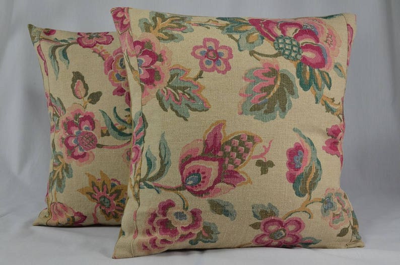 Vintage Style Pillow Cover, Throw Pillow, Home Decor Pillow, Decorative Pillow, Linen Pillow Cover, Vintage Pillow 16 Pillow Cover PC17 image 1