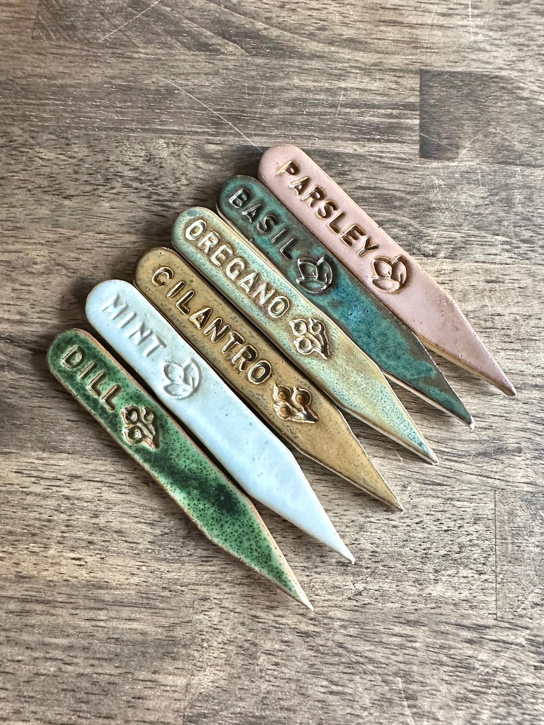 Plant Markers for garden, pots, indoor or outdoor plants of handmade ceramic