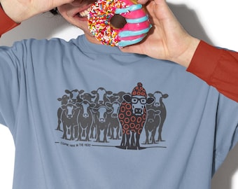 Phish Shirt, Ocelot - Come Versteck in der Herde Lyric Tee mit Donut Muster Wheres COWaldo? Puhhh da ist er!