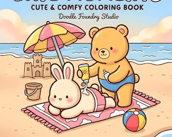 Página para colorear imprimible de "Momentos de cita" / Diseños para colorear acogedores y libro para colorear adorable / Dibujos para colorear para adultos en PDF