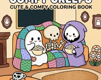 Libro para colorear de Halloween / 50 páginas para colorear de Halloween / Páginas para colorear imprimibles para adultos y niños / Descarga instantánea