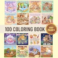 4000+ Cute & Cozy Coloring Pages Bundle | 100 Digital Coloring Books | Bold and Easy Coloring Pages | Digital Download