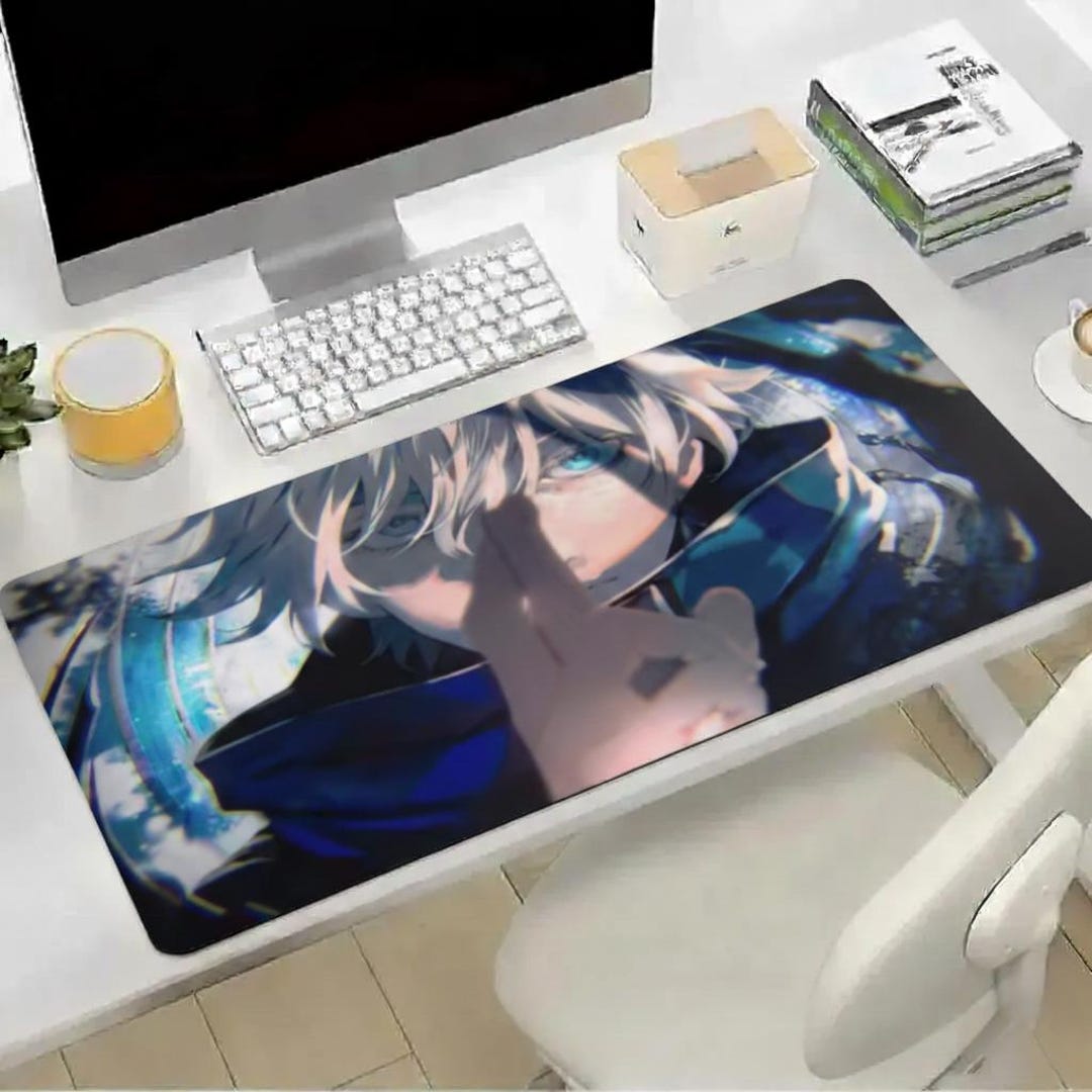 Gojo Mouse Computer Thing Jujutsu Kaisen Gojo Satoru XXL Mouse Pad – Large Gaming Desk Mat With ...