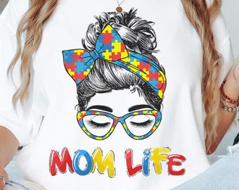 Autistic Autism Awareness Comfort Colors Shirt, Mom Life Shirts, Mom Gift, Mother Day Shirt, Mother Day Gifts, Sweatshirt, Hoodie, Cool Gift