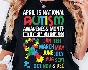 April Is National Autism Awareness Month Shirt, April T-Shirt, Autism Awareness, Autism Shirt, Vintage Hoodie, Retro Tee, April Love