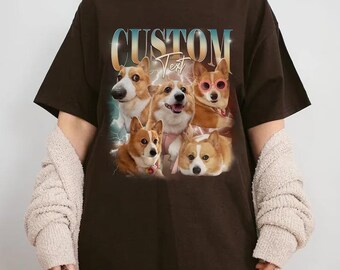Custom Photo Dog Bootleg 90s Shirt, Custom Bootleg Rap Tee Shirt, Custom Pet Photo Your Own Bootleg Shirt, Change Design Here