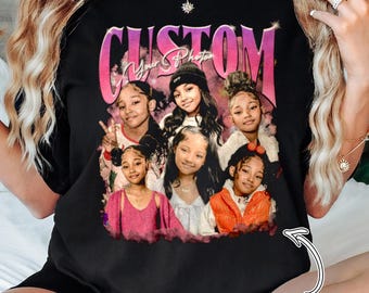 Custom Girlfriend Comfort Colors Shirt, Boyfriend Shirt, Face Shirt, Bachelorette Surprise, Personalized Birthday Bootleg Gift, Group Shirt