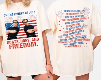 Step Brothers Brand On The Fourth Of July Shirt, Boats Hoes And Freedom Parody Shirt, Funny 4th Of July Tee, Boats Hoes And Freedom T-Shirt