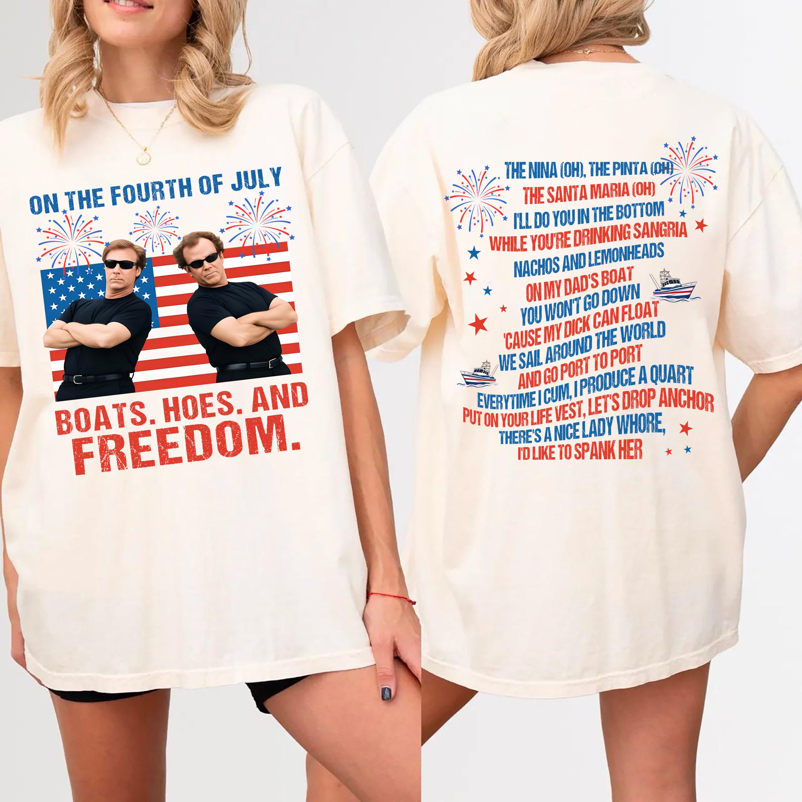 Step Brothers Brand on the Fourth of July Shirt, Boats Hoes and