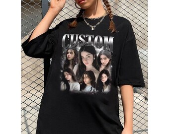 Custom Girlfriend Comfort Colors Shirt, Boyfriend Shirt, Face Shirt, Bachelorette Surprise, Personalized Birthday Bootleg Gift, Group Shirt