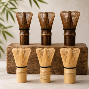 Personalized Matcha Whisk Custom Engraved Natural Bamboo Chasen 80 100 120 Prong  White or Purple Bamboo Gift Package Corporate Gifts Set