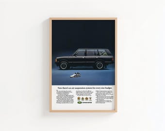 1980年代のレンジローバー×ナイキのヴィンテージ広告プリント（希少）