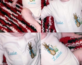 Peter Rabbit Vest and Sleepsuit Bundle Personalised  | Classic Baby Outfit Set
