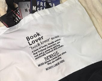 fourre-tout en toile Définition pour amoureux des livres | Cadeau lecteur