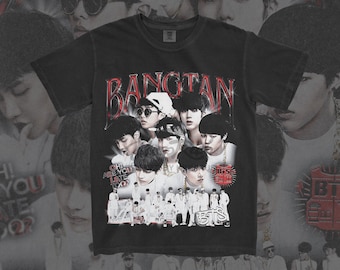 BTS yet to Come Inspired Acid Wash Oversize T-shirt - 250 GSM - Etsy