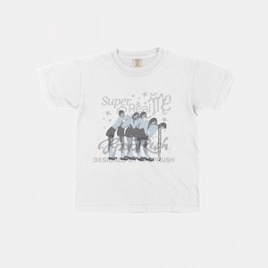 ILLIT  &#39;Super Real Me&#39; Baby Tee, Illit Kids T Shirt, Not Cute Anymore, GLITT Merch, Kpop Fan Gift, Wonhee, Moka, Iroha, Yunah, Minju