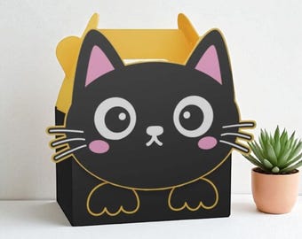 Paquete de 24 cajas de dulces de Halloween para niños: adorables cajas de dulces con forma de calabaza, fantasma, bruja y gato para fiestas de Halloween.