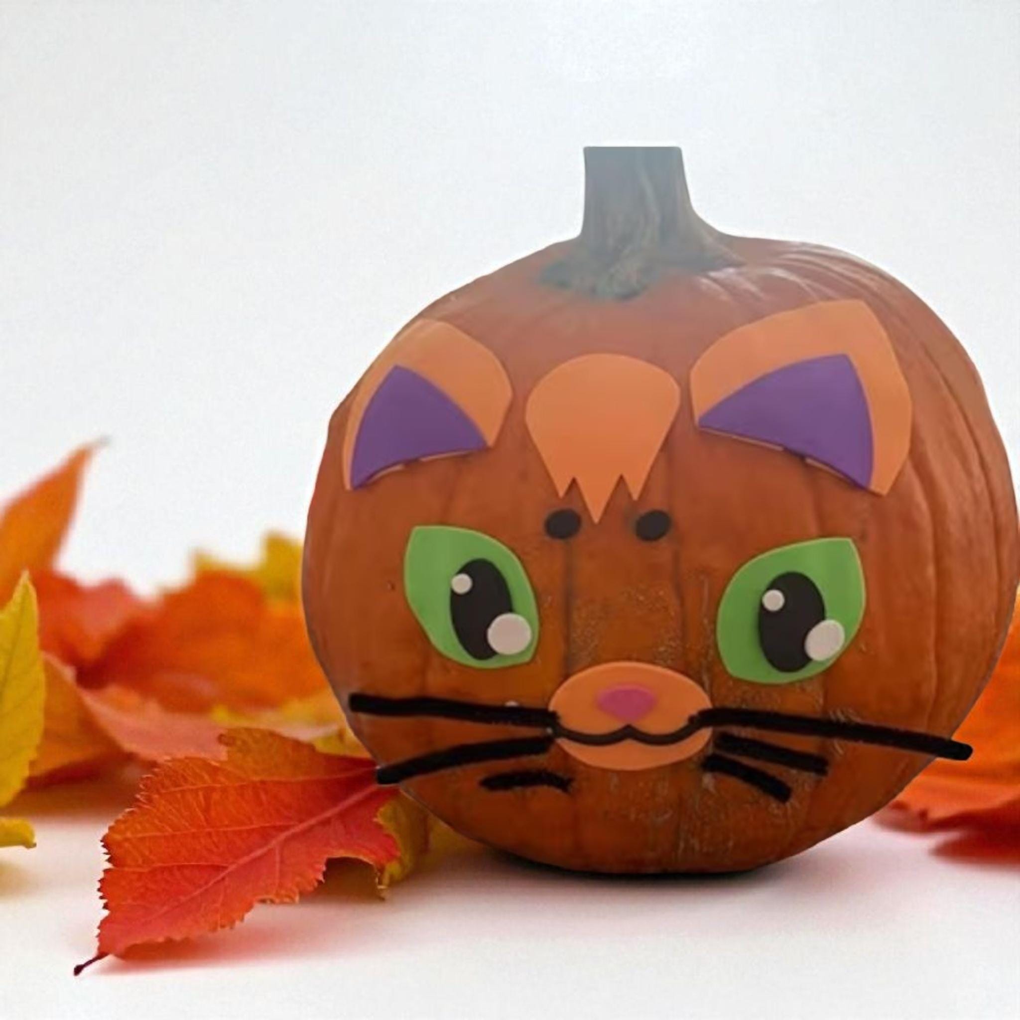 Halloween Pumpkin Decorating Foam Stickers Kit - 18 Pack DIY Craft…