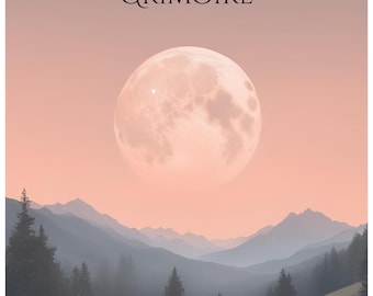 Moon Magic Grimoire-pagina's: afdrukbaar werkboek maanritueel en correspondentie van 18 pagina's