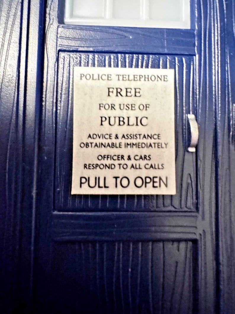 RARE Rabbit Tanaka DOCTOR WHO 6" Tardis Police Call Box Booth Night ...
