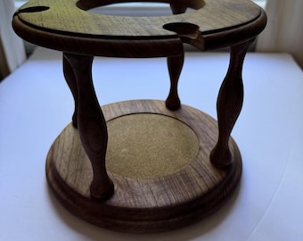 VTG Goodwood echte teakhouten wijnfleshouder en glazen caddy MCM