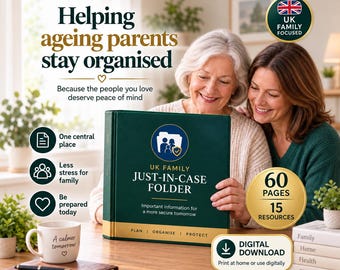 End of Life Planner UK | Help Ageing Parents | Family Emergency Binder | Important Document Organiser | Legacy Binder | Final Wishes