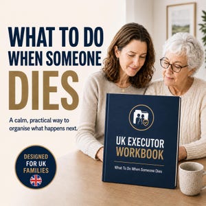 What To Do When Someone Dies UK | After Death Planner | Funeral Checklist | Executor & Probate Workbook