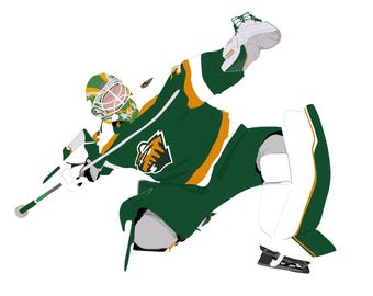 Jesper Wallstedt Celly Sticker | Hockey Sticker | Viny Decal | Minnesota Wild | Goalie