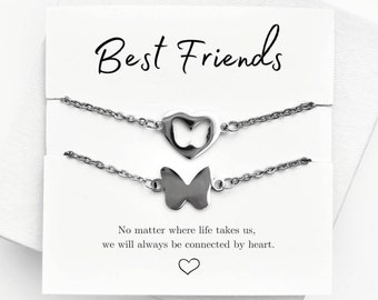 Best Friends Friendship Necklace Gift Set, Jewelry for 2, Meaningful Gift for Mom and Daughter, Best Friends, Sisters, or Extended Family
