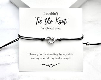 Friendship Wedding Knot Wish Bracelets for Best Friends, Gift Set Love Knot, Meaningful Gift for Bridesmaids, Maid of Honor, Marriage Knot