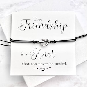 Pulseras de deseos con nudo de la amistad para mejores amigos, juego de regalo con nudo del amor, regalo significativo