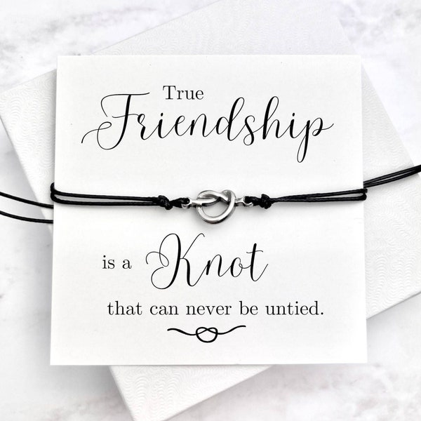 Pulseras de deseos de nudo de amistad para mejores amigos, set de regalo nudo de amor, regalo significativo