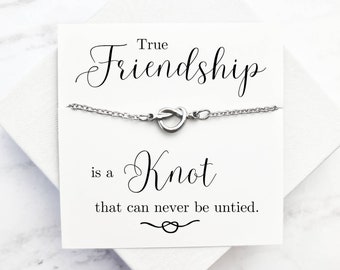 Collar con nudo de la amistad para mejores amigas, nudo del amor, regalos significativos para la familia o para madre e hijas.