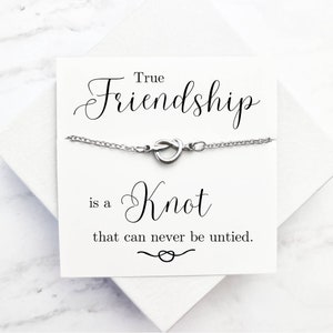 Vriendschapsknoopketting voor beste vrienden, cadeauset voor 2, 3, 4 of meer personen, liefdesknoop, betekenisvol cadeau voor familie of moeder en dochters