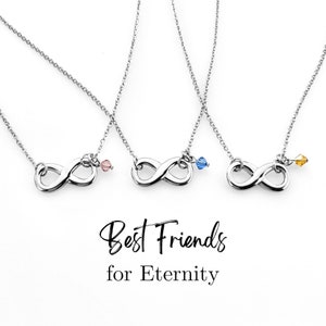 Infinity Halsketten, 18K Gold oder Silber Beste Freunde, Freundschaft Halsketten, Infinity Eternity Symbol Schmuck, nicht trüb