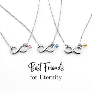 Matching Set of 3 Infinity Necklaces, Best Friends, Friendship Necklaces, Infinity Eternity Symbol, Sign Jewelry, Non-Tarnish