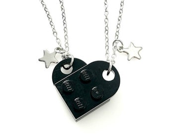 Heart Necklace Set Made With Authentic LEGO® Bricks 100
