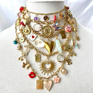 Personalized Charm Necklace, 2500+ Charms, Custom Gift for Women, Build Your Own Necklace, Celestial & Vintage Options, Customize for her