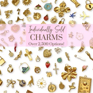 Gold Individual Separate Charms, Add a Charm, For Custom Charm Necklaces Bracelets, Customize Jewelry, Pick Your Charms, Personalized Gift