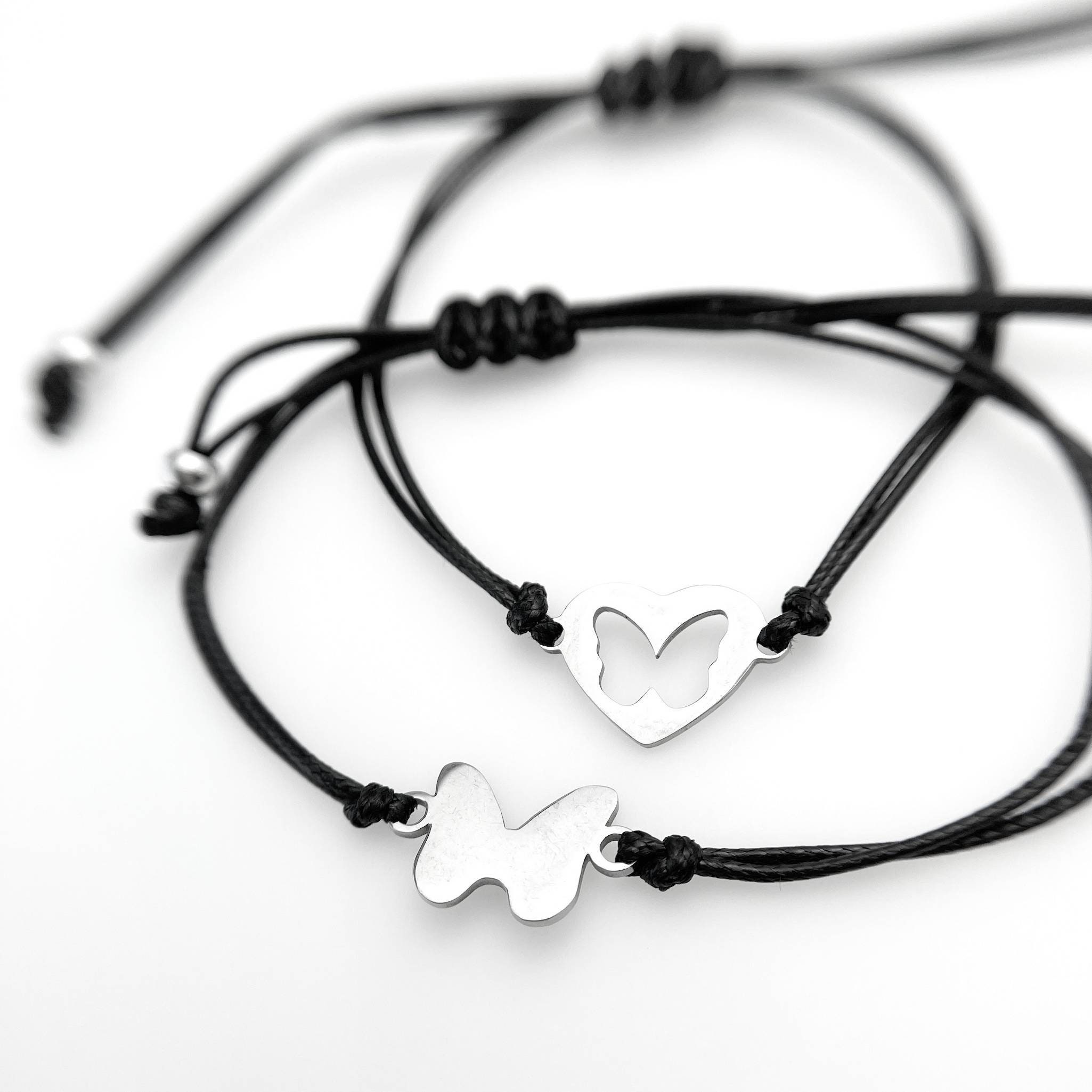 CheersLife Bracciale Dell'Amicizia Con Cuore E Quadrifoglio | Regalo Per Migliore Amica E Fidanzata | Bracciale Donna In Argento, Lunghezza Regolabile