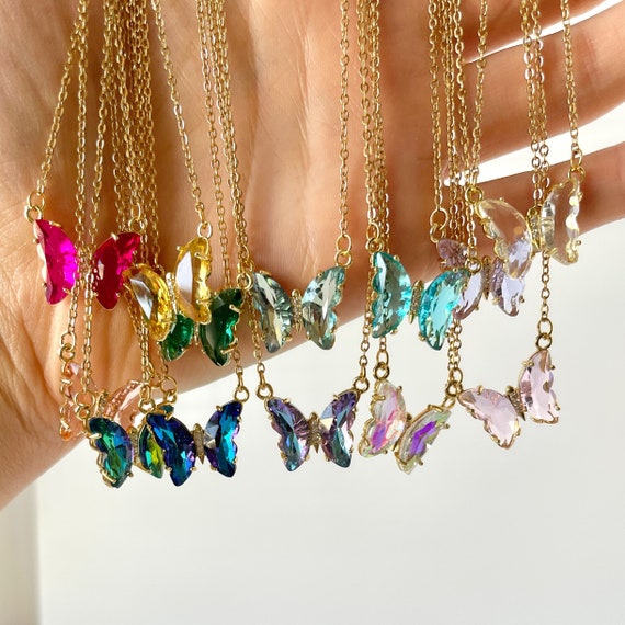 Necklaces & Chains | Crystal Butterfly Necklace | Freeup