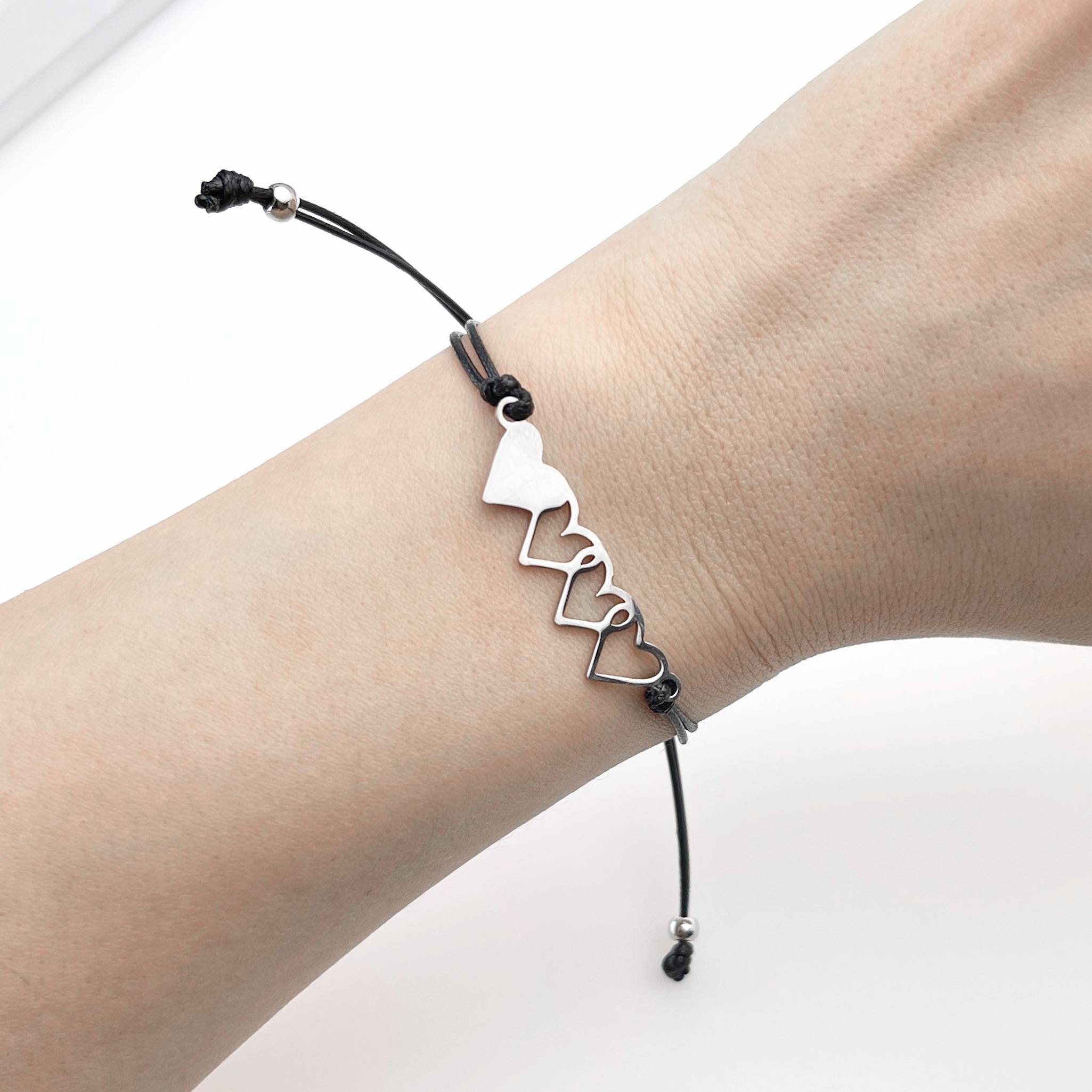 Bracciale Dell'Amicizia Con Ciondolo Cuore In Argento Tibetano – Regalo Per Migliore Amica, Sorella, Compleanno