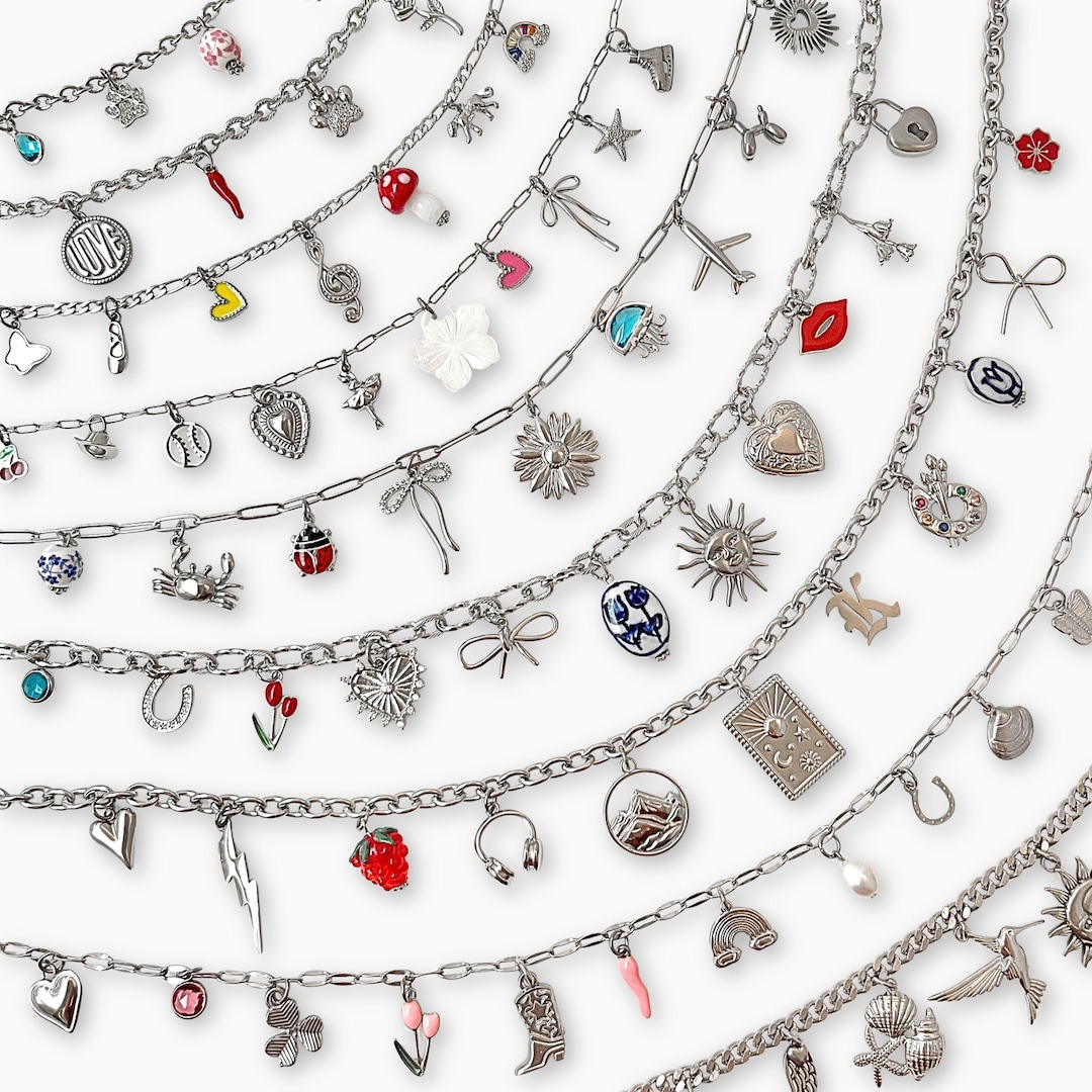 Build Your Own Silver Custom Charm Necklace, Pick and Customize 1500 ...