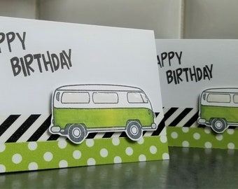 VW Camper Classic Van Vanagon Bug Beetle Veedub Happy Camper Birthday Gift new