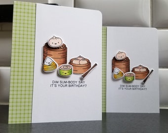 Funny Birthday Card, Dim Sum Love Card, Chinese Food Birthday Card, Potsticker, Chinese Dumplings, Happy Birthday Card