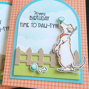 Carte d'anniversaire Yellow Lab, carte de voeux labrador, cadeau pour amoureux des chiens Goldendoodle, Time to Pawty