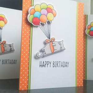 Cat Birthday Card, Kitty Lover Greeting Card