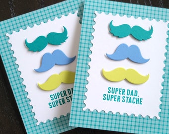 Mustache Father's Day Card, Super Stache, Super Dad